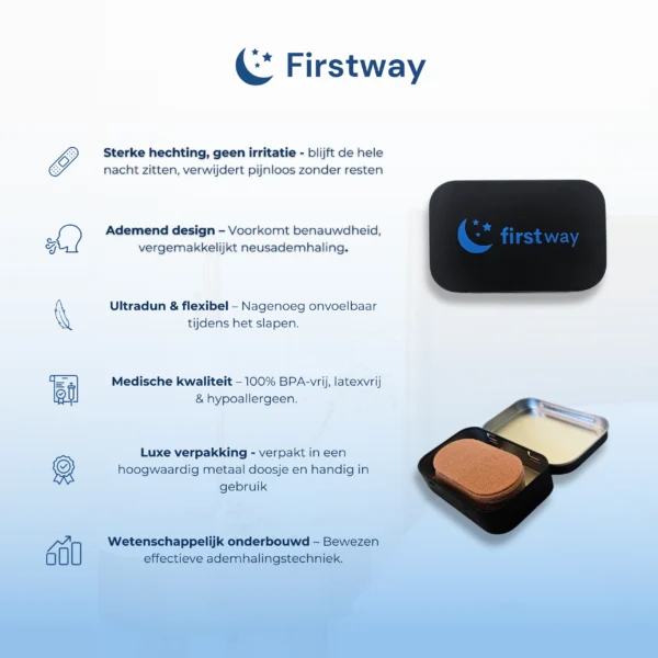 Firstway Premium Mondtape - Anti-Snurk - 30 stuks - Afbeelding 4